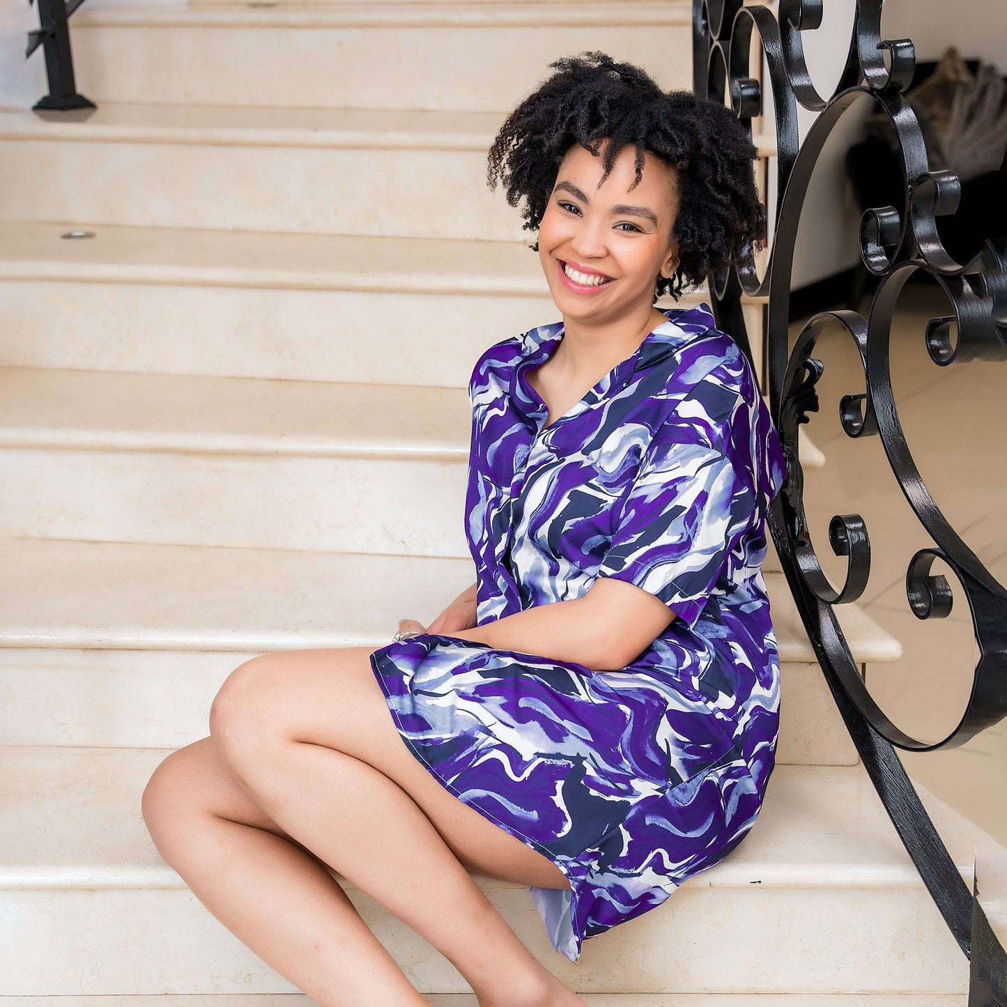 Purple Wave Night Shirt