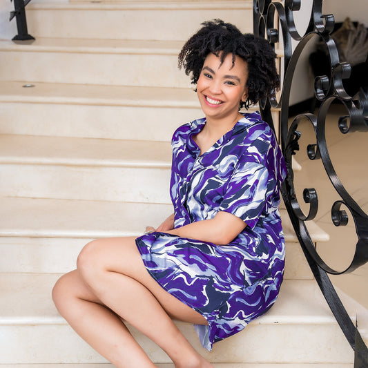 Purple Wave Night Shirt