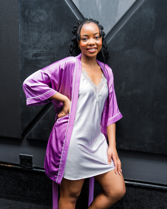 The Lilac Whisper Kimono